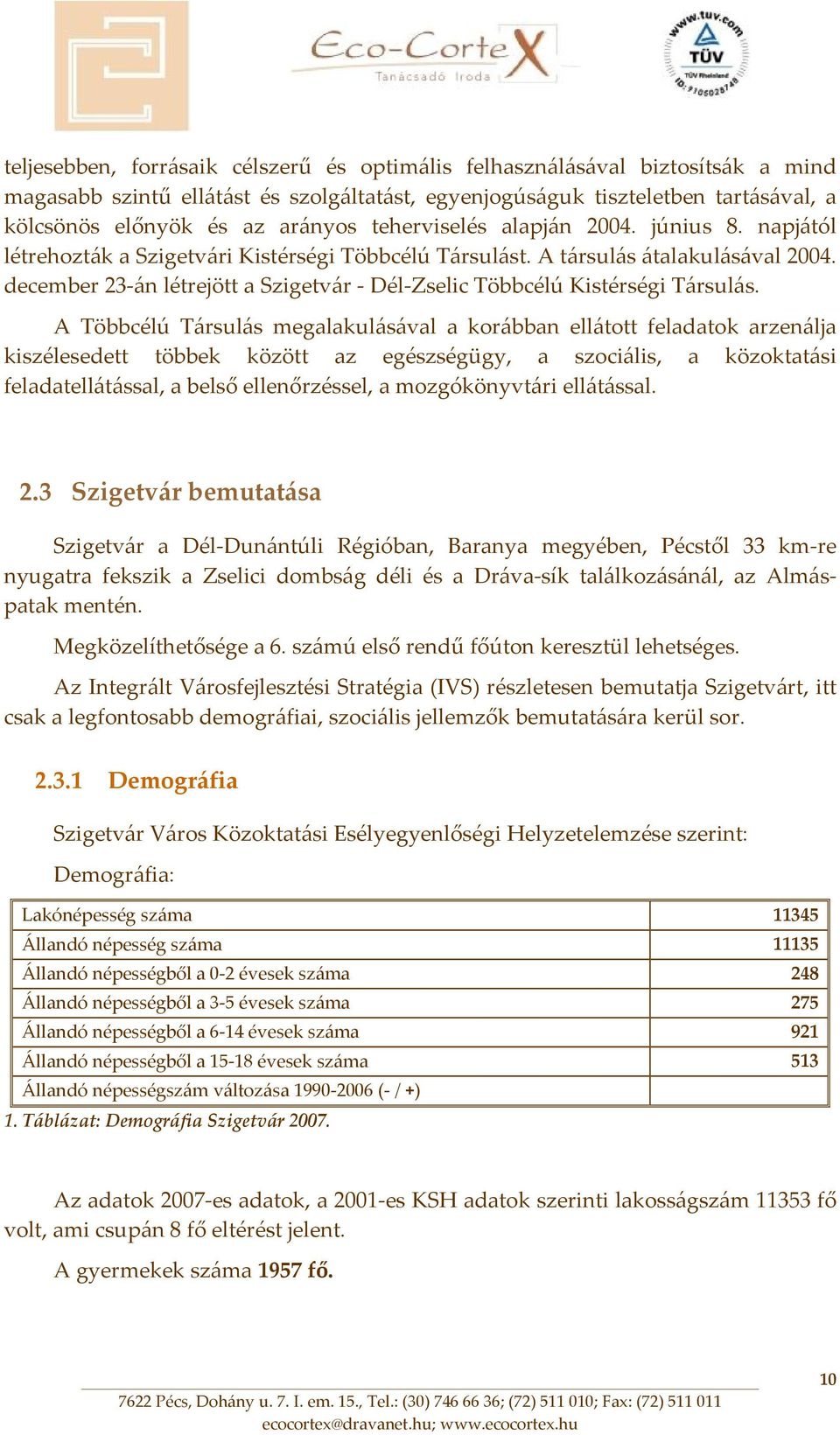 december 23 án létrejött a Szigetvár Dél Zselic Többcélú Kistérségi Társulás.