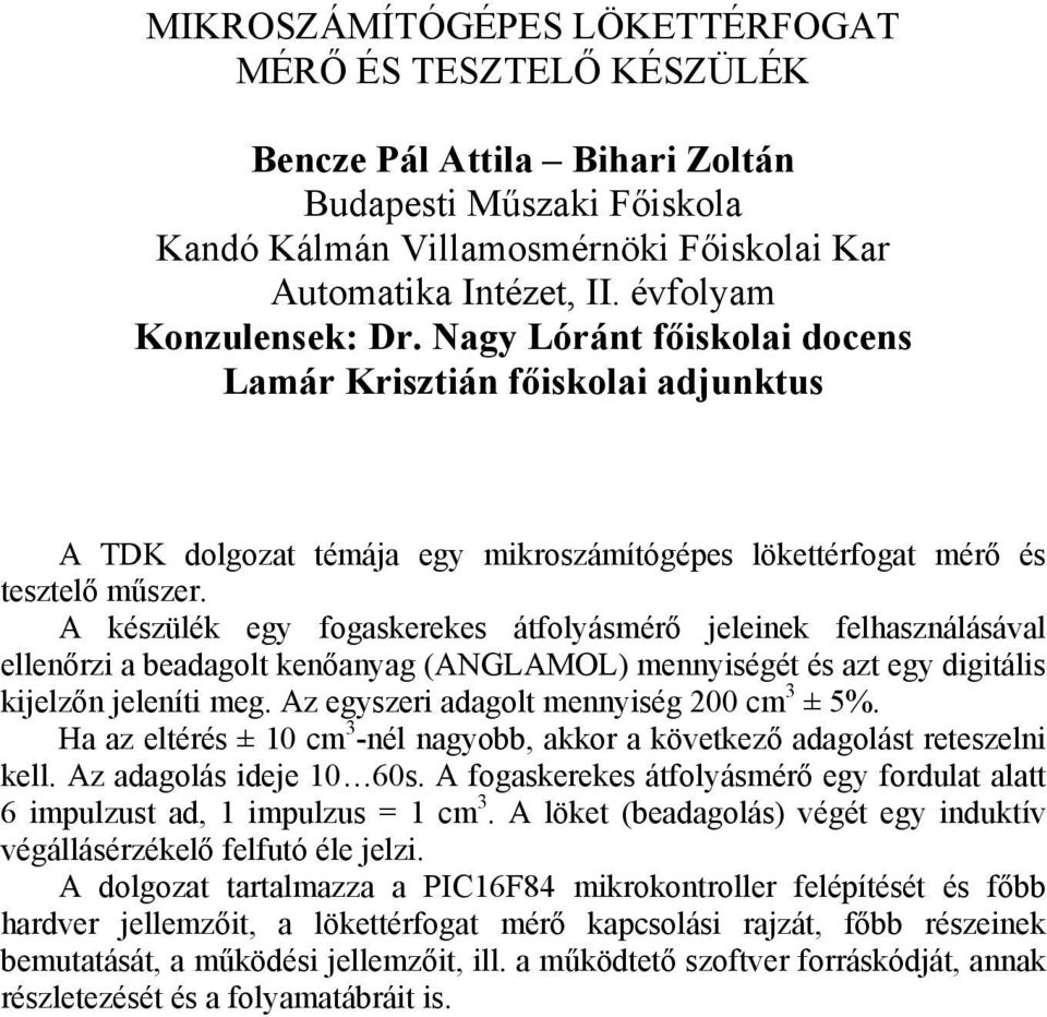 Kandó Kálmán Villamosmérnöki Főiskolai Kar - PDF Free Download