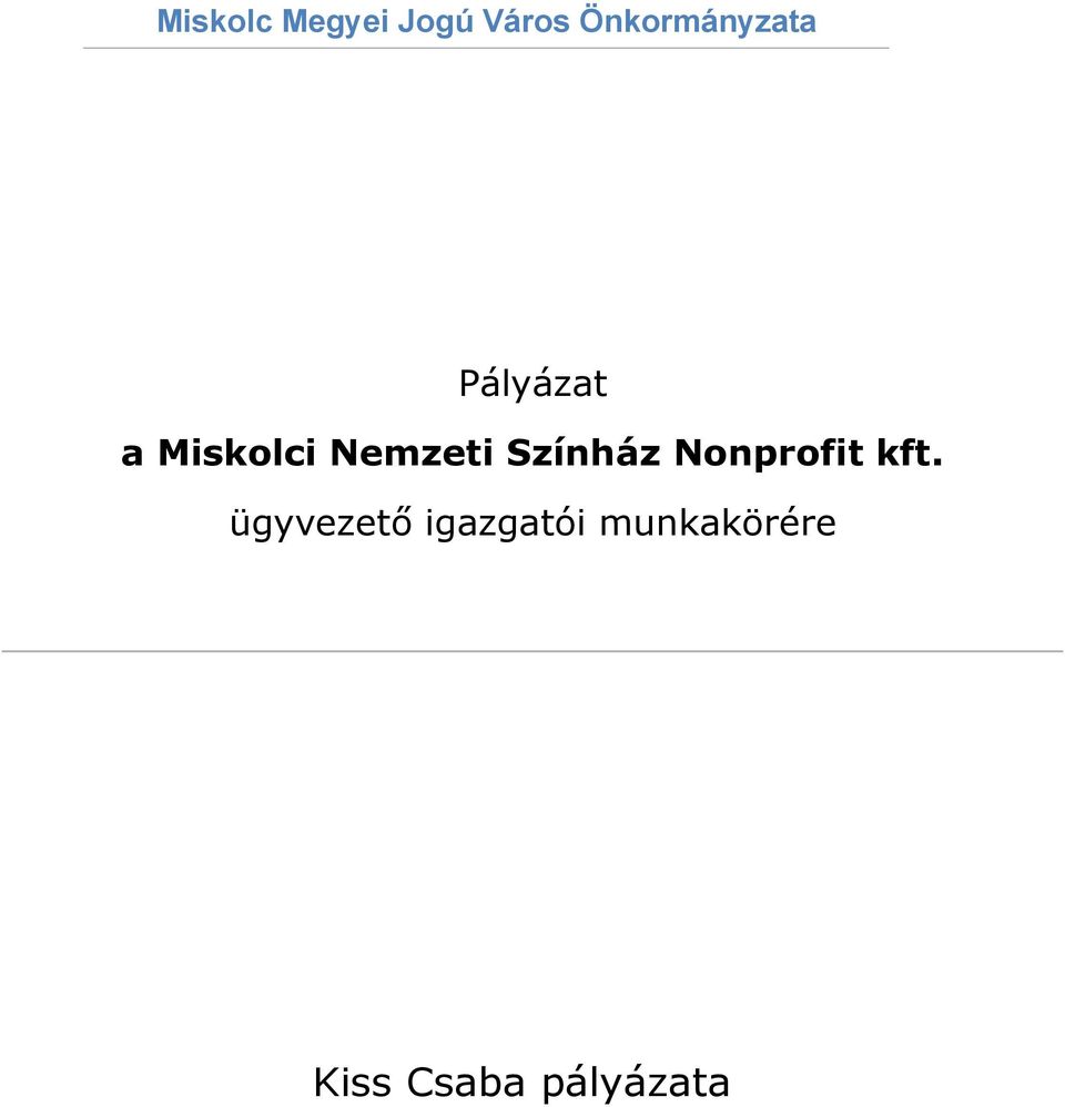 Nemzeti Színház Nonprofit