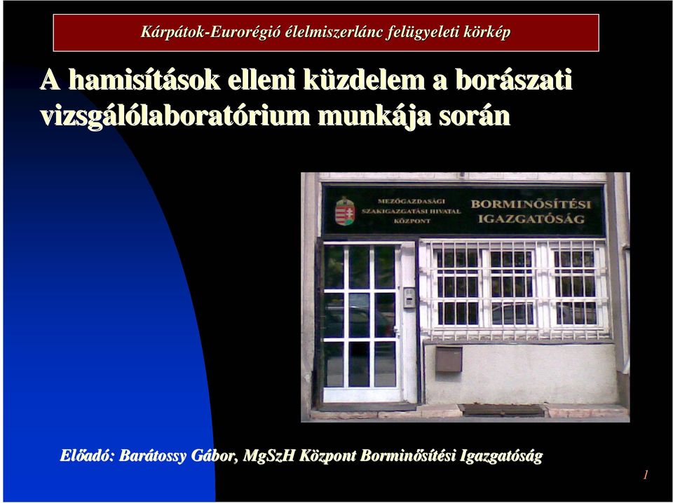 borászati vizsgálólaboratórium munkája során