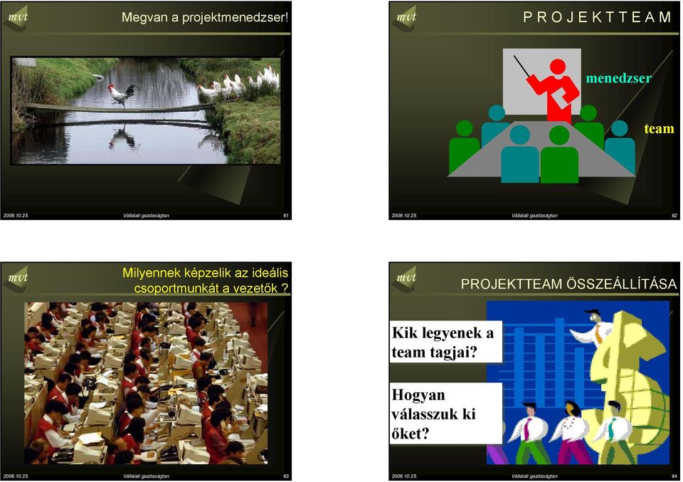 Vállalati gazdaságtan 62 Milyennek képzelik az ideális csoportmunkát a vezetők?