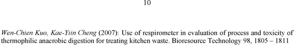 toxicity of thermophilic anaerobic digestion for