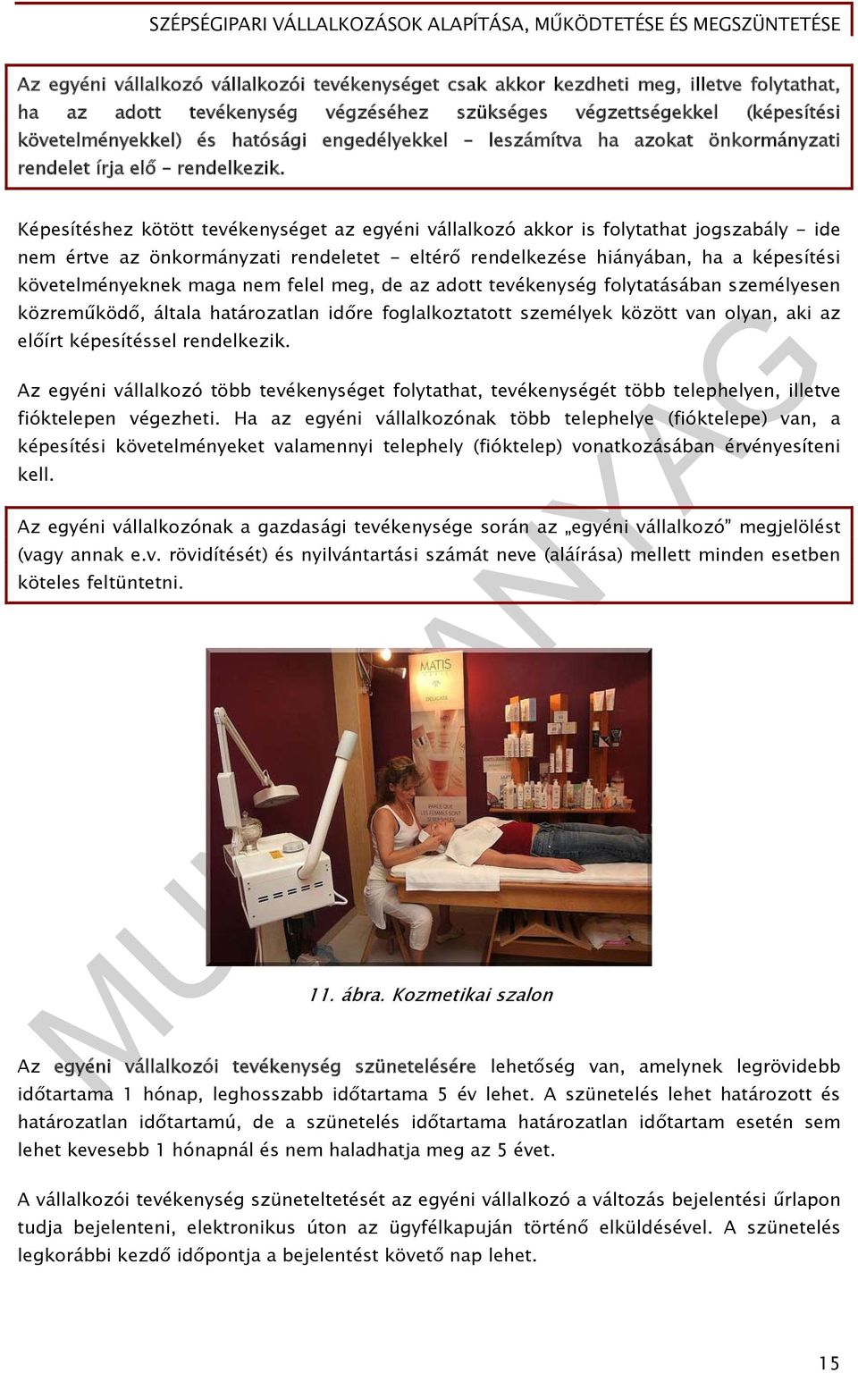 Képesítéshez kötött tevékenységet az egyéni vállalkozó akkor is folytathat jogszabály - ide nem értve az önkormányzati rendeletet - eltérő rendelkezése hiányában, ha a képesítési követelményeknek