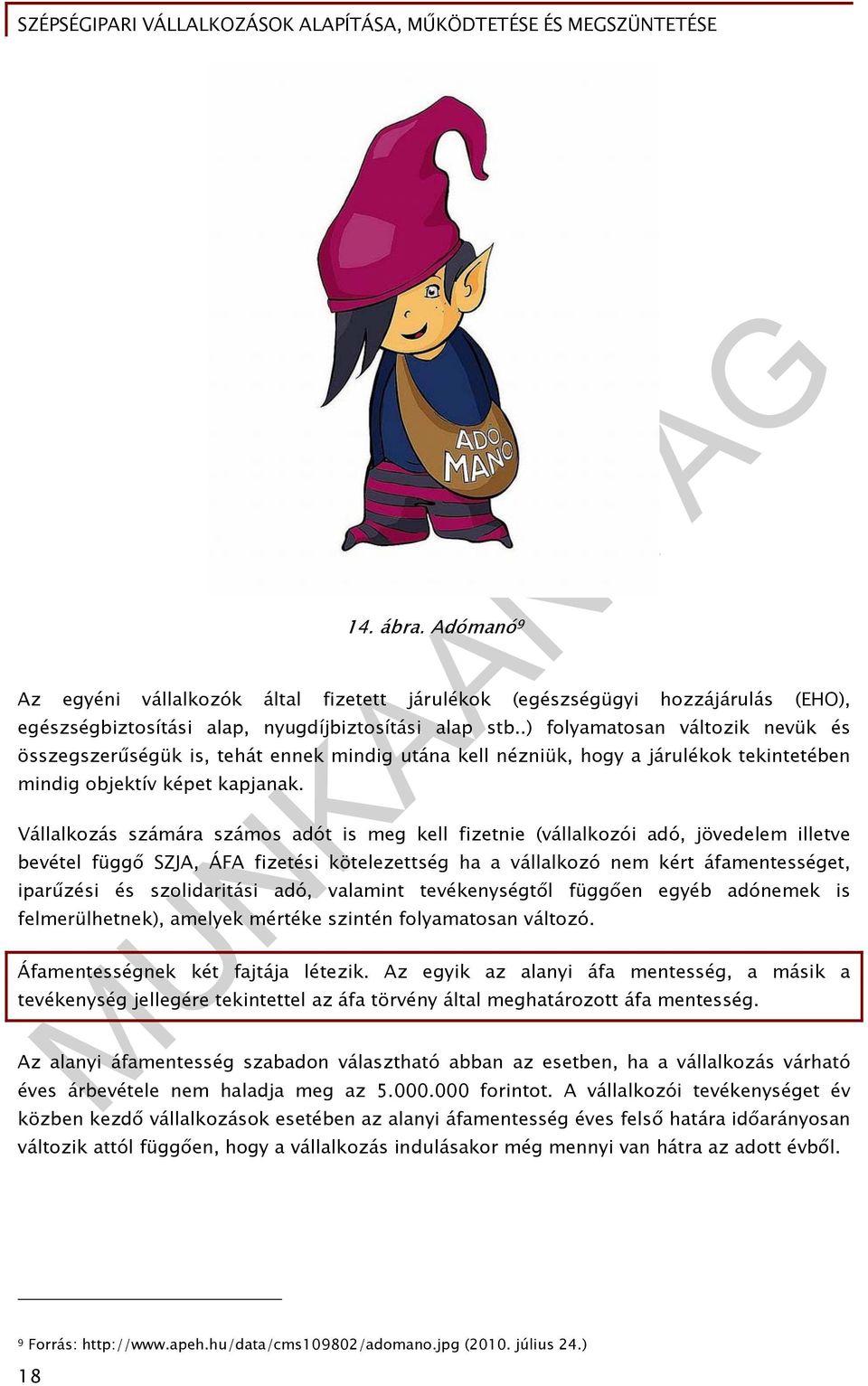 Vállalkozás számára számos adót is meg kell fizetnie (vállalkozói adó, jövedelem illetve bevétel függő SZJA, ÁFA fizetési kötelezettség ha a vállalkozó nem kért áfamentességet, iparűzési és