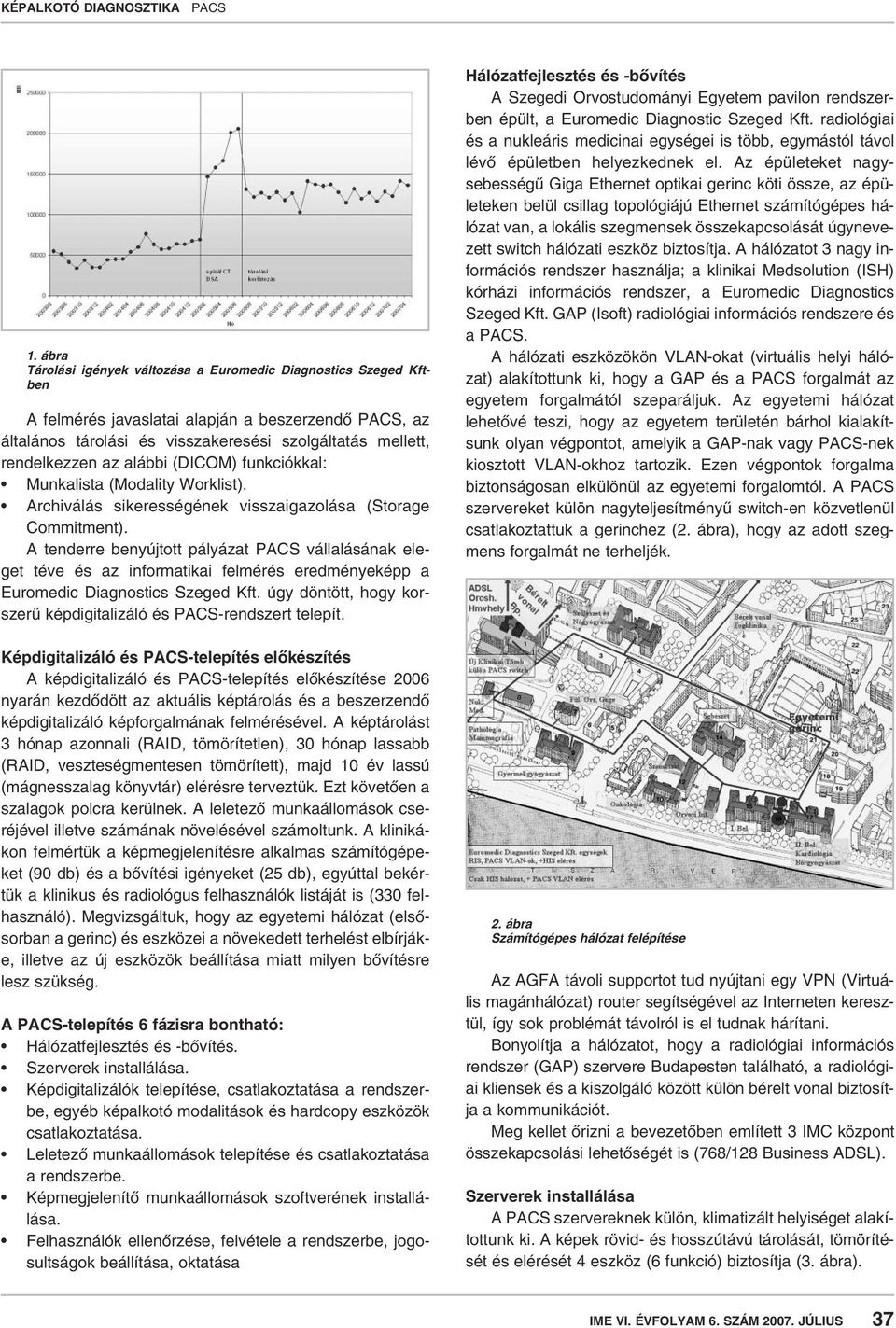 A tenderre benyújtott pályázat PACS vállalásának eleget téve és az informatikai felmérés eredményeképp a Euromedic Diagnostics Szeged Kft.