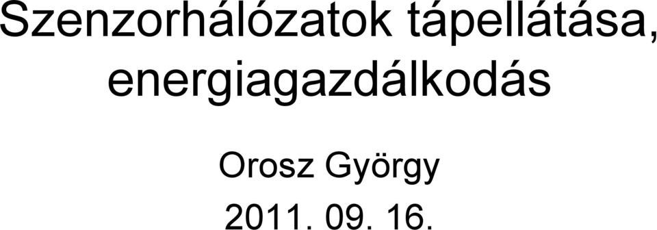 energiagazdálkodás