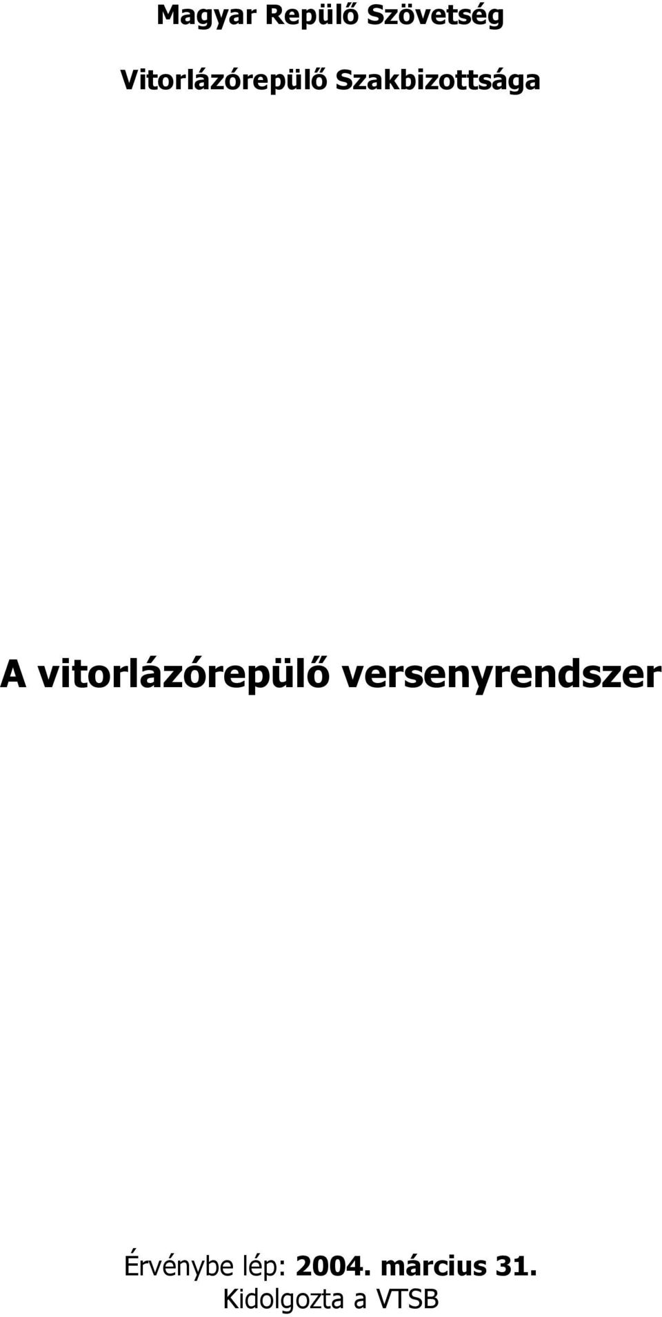 vitorlázórepülő versenyrendszer