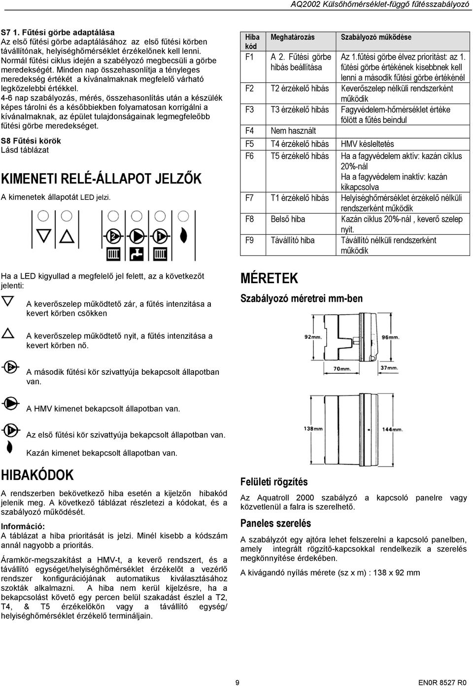 4-6 nap szabályozás, mérés, összehasonlítás után a készülék képes tárolni és a későbbiekben folyamatosan korrigálni a kívánalmaknak, az épület tulajdonságainak legmegfeleőbb fűtési görbe meredekséget.