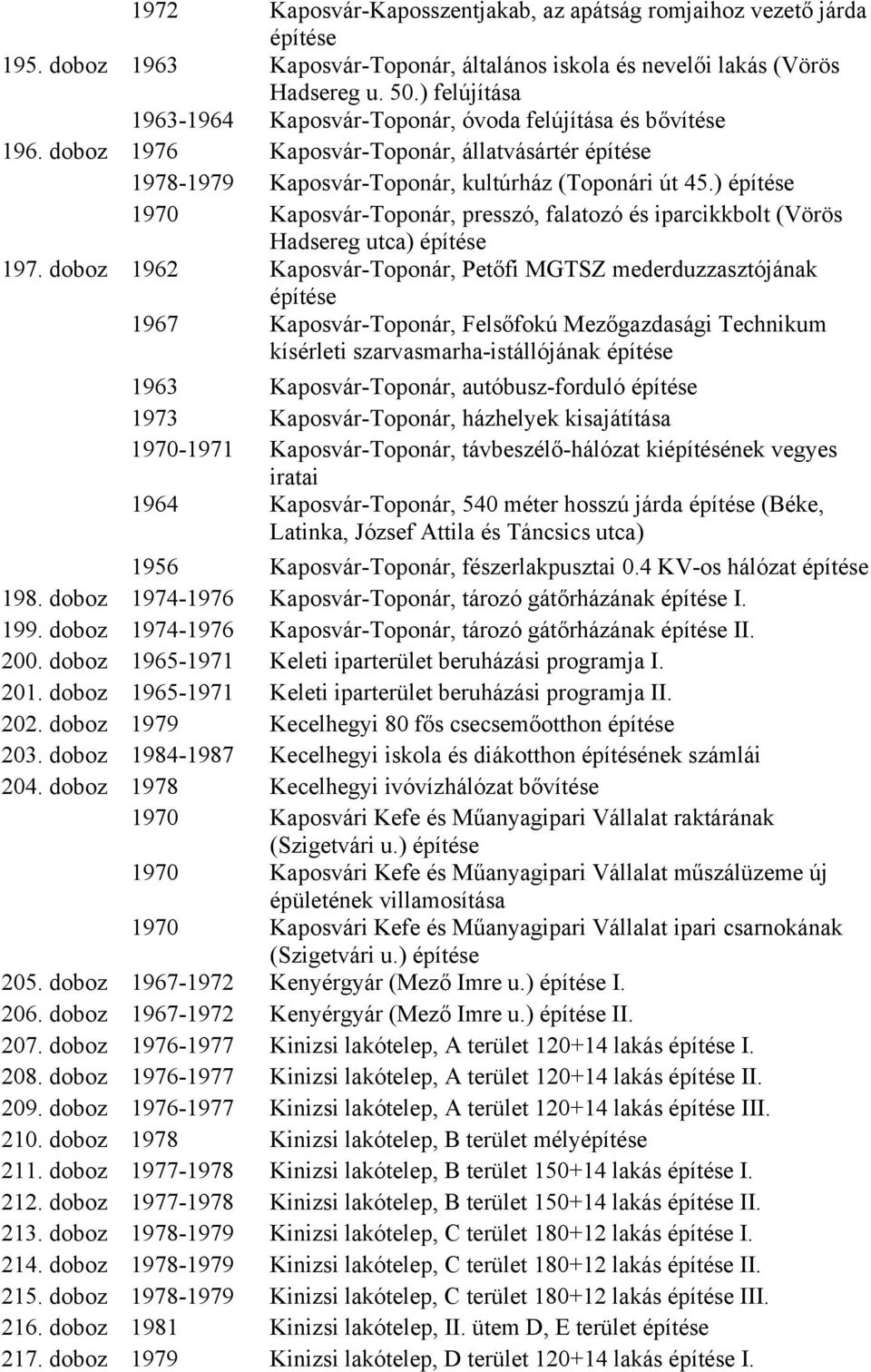 ) 1970 Kaposvár-Toponár, presszó, falatozó és iparcikkbolt (Vörös Hadsereg utca) 197.
