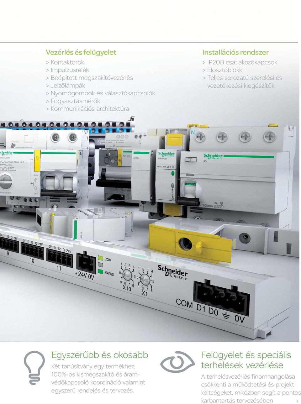 Egyszerűbb és okosabb Két tanúsítvány egy termékhez, 100%-os kismegszakító és áramvédőkapcsoló koordináció valamint egyszerű rendelés és tervezés.
