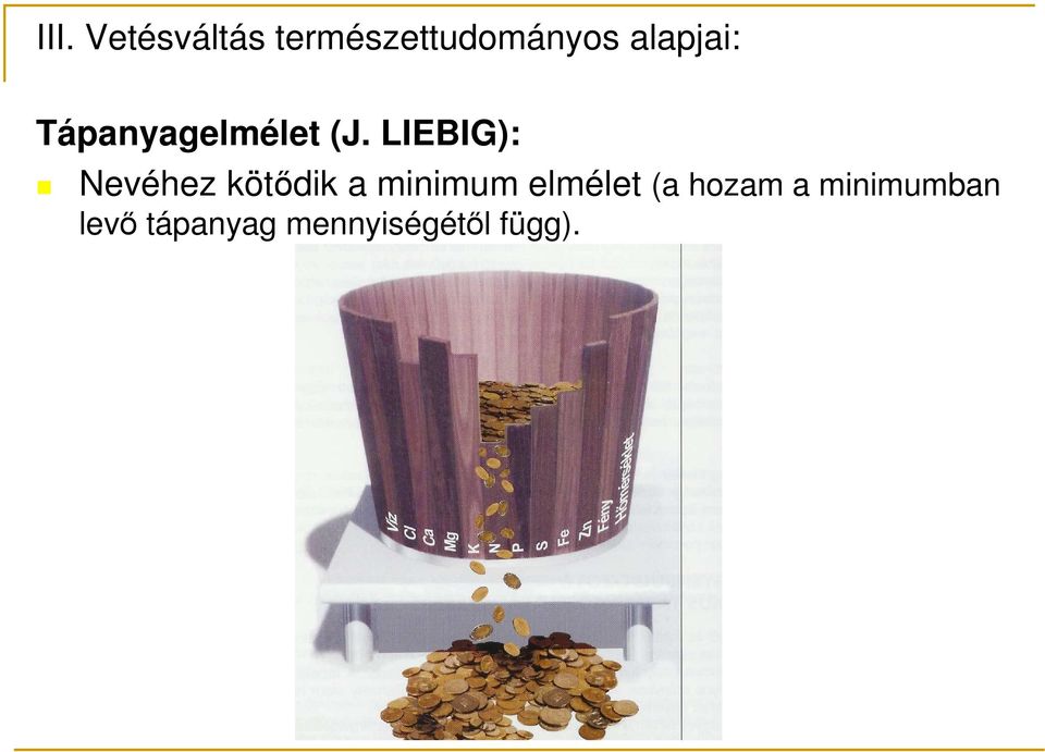 LIEBIG): Nevéhez kötıdik a minimum