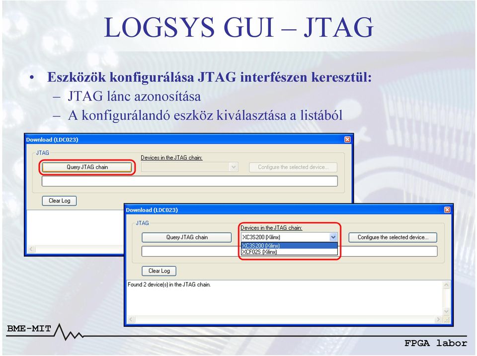 keresztül: JTAG lánc azonosítása
