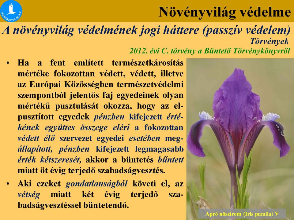 jelentős faj egyedeinek olyan mértékű pusztulását okozza, hogy az elpusztított egyedek pénzben kifejezett értékének együttes összege eléri a fokozottan védett élő szervezet