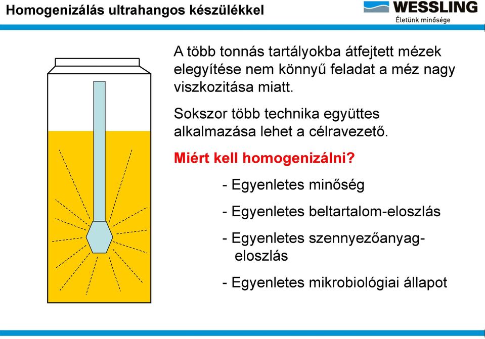 Sokszor több technika együttes alkalmazása lehet a célravezető. Miért kell homogenizálni?