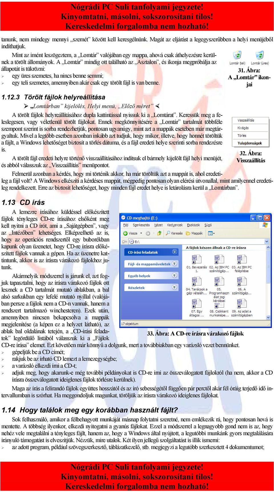 A Lomtár mindig ott található az Asztalon, és ikonja megpróbálja az állapotát is tükrözni: egy üres szemetes, ha nincs benne semmi; egy teli szemetes, amennyiben akár csak egy törölt fájl is van