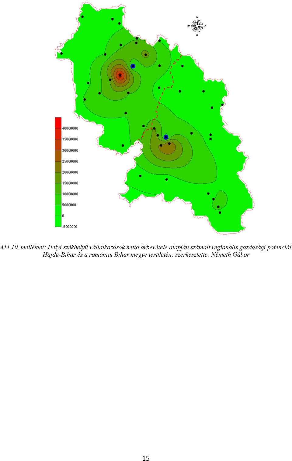 árbevétele alapján számolt regionális gazdasági