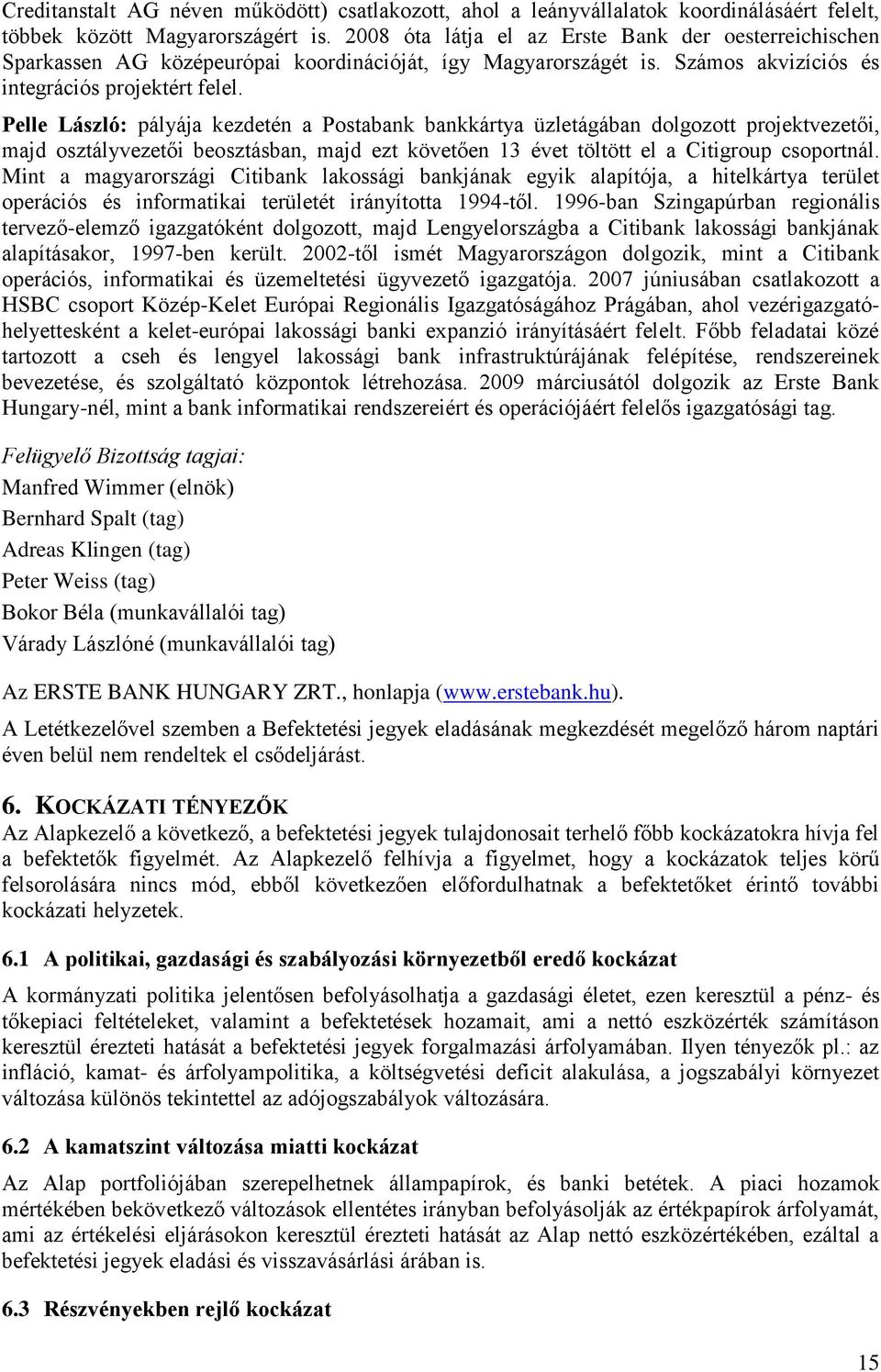Pelle László: pályája kezdetén a Postabank bankkártya üzletágában dolgozott projektvezetői, majd osztályvezetői beosztásban, majd ezt követően 13 évet töltött el a Citigroup csoportnál.