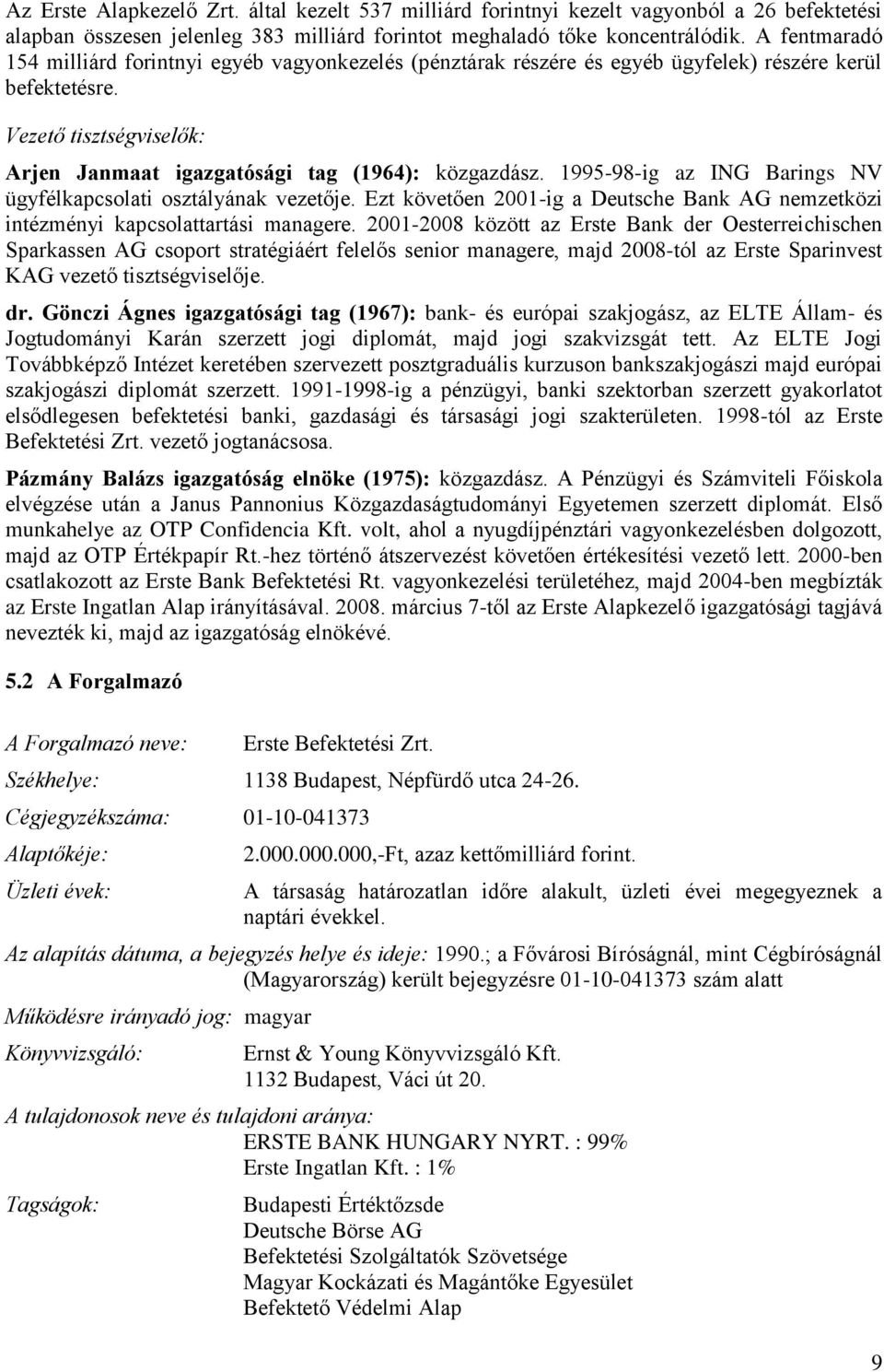 1995-98-ig az ING Barings NV ügyfélkapcsolati osztályának vezetője. Ezt követően 2001-ig a Deutsche Bank AG nemzetközi intézményi kapcsolattartási managere.