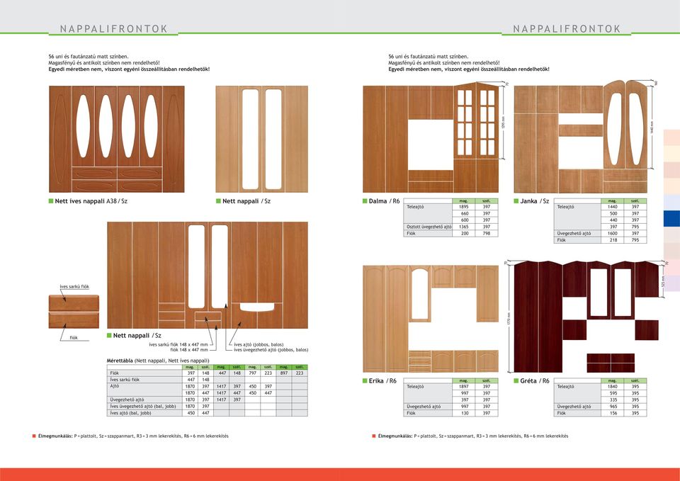 1295 mm 1440 mm 70 160 Nett íves nappali A38/Sz Nett nappali /Sz Dalma /R6 Teleajtó 1895 660 600 Osztott üvegezhető ajtó 1365 Fiók 200 798 Janka /Sz Teleajtó 1440 500 440 795 Üvegezhető ajtó 1600