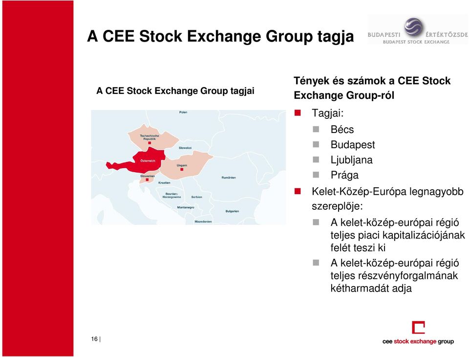 legnagyobb szereplıje: A kelet-közép-európai régió teljes piaci kapitalizációjának