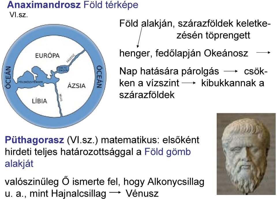 Föld alakján, szárazföldek keletkezésén töprengett henger, fedőlapján Okeánosz Nap