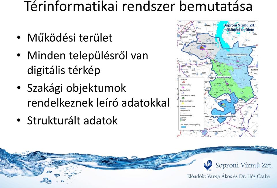 van digitális térkép Szakági objektumok