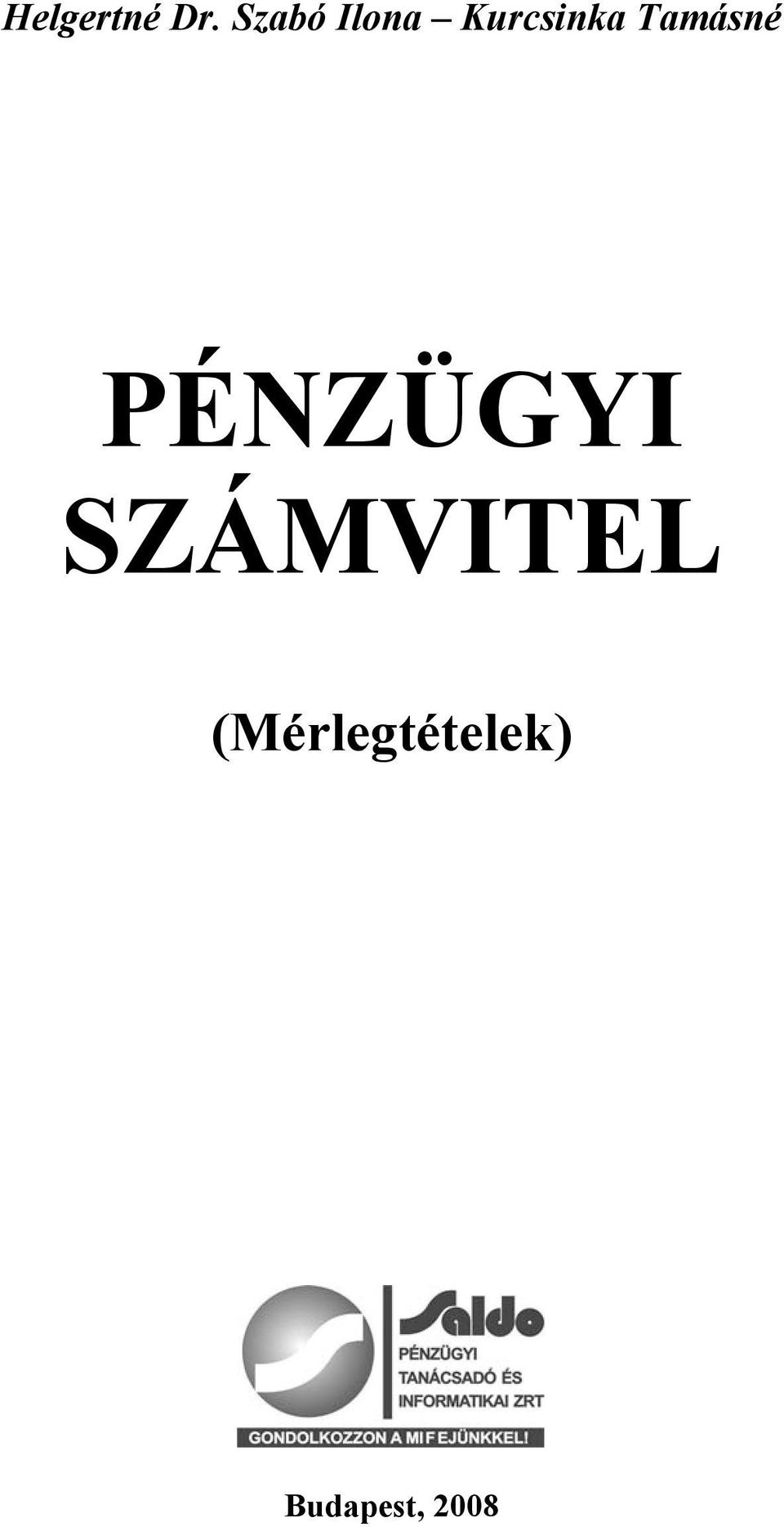 Tamásné PÉNZÜGYI