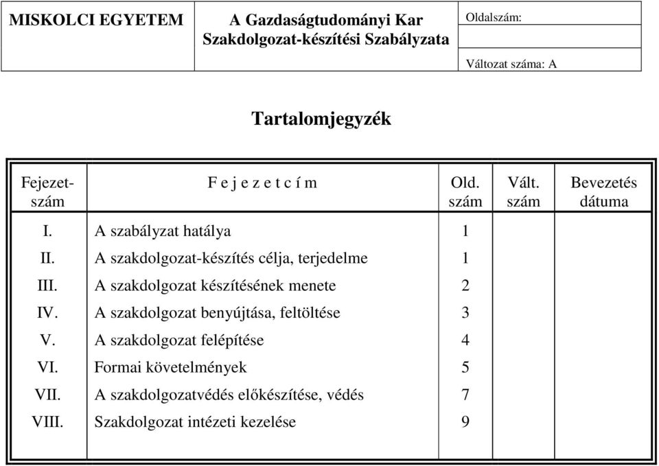 A szakdolgozat készítésének menete 2 IV. A szakdolgozat benyújtása, feltöltése 3 V.