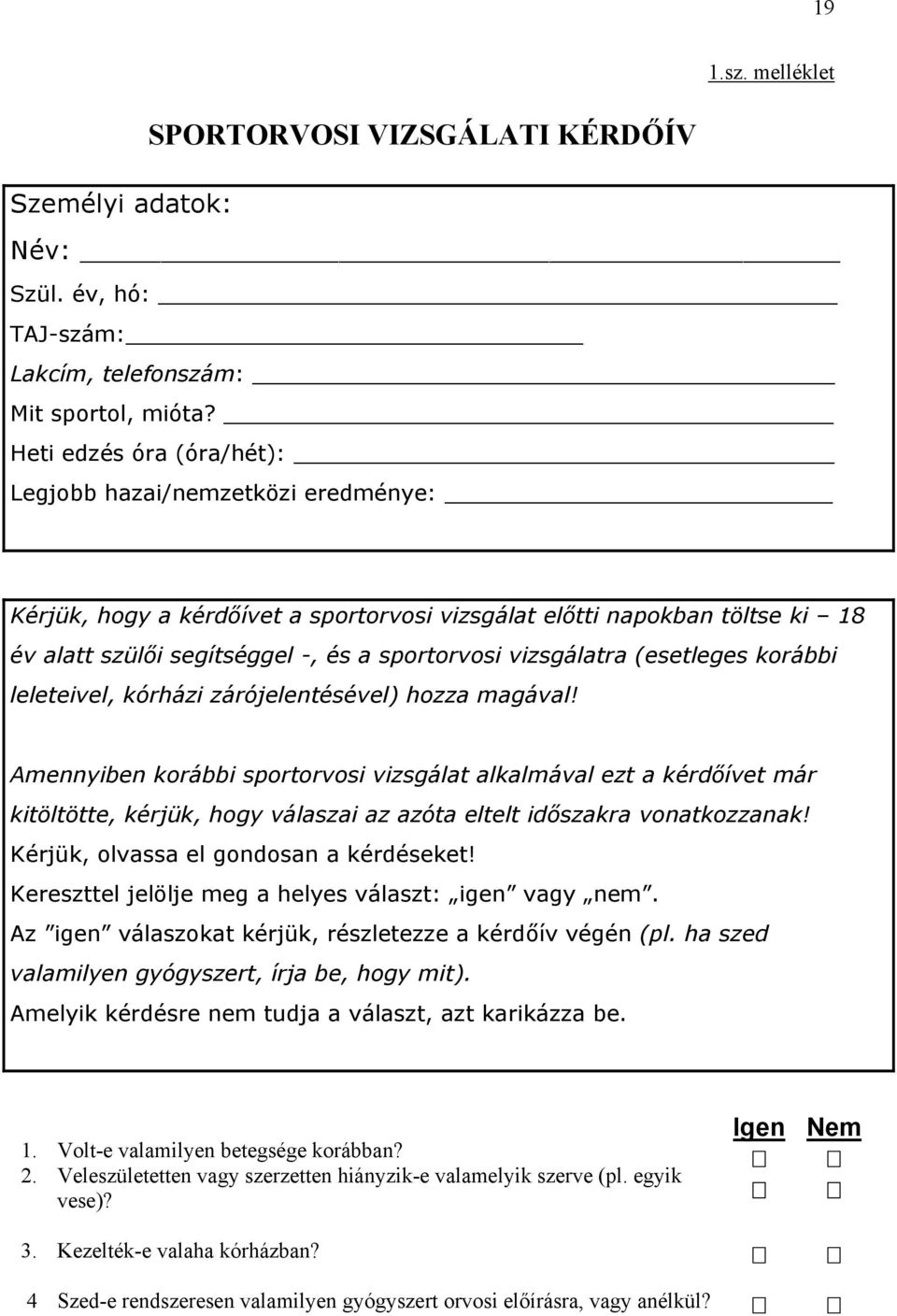 SPORTORVOSI ALKALMASSÁGI- ÉS SZŰRŐVIZSGÁLATOK. Módszertani levél - PDF Free  Download