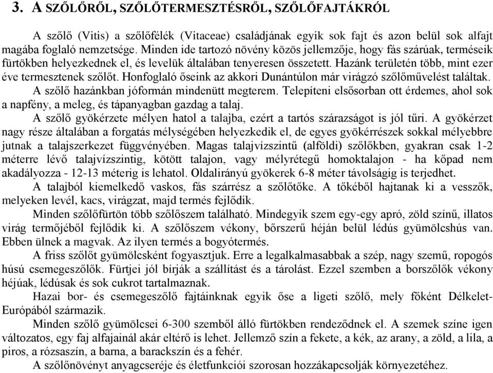 Honfoglaló őseink az akkori Dunántúlon már virágzó szőlőművelést találtak. A szőlő hazánkban jóformán mindenütt megterem.
