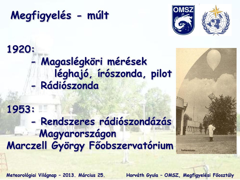 Rádiószonda 1953: - Rendszeres