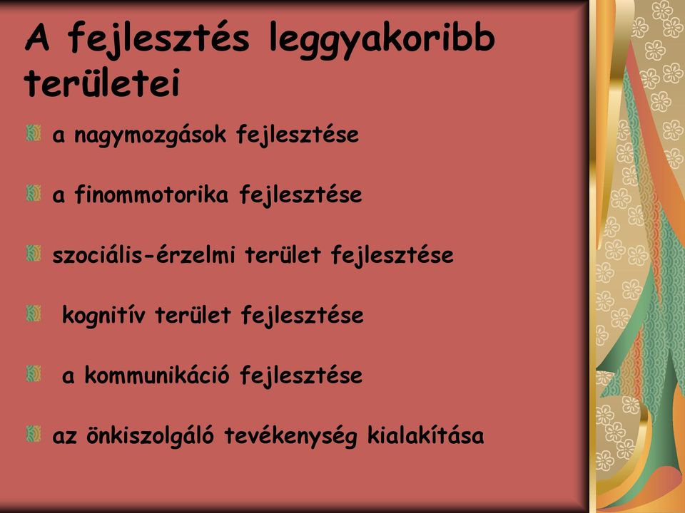 szociális-érzelmi terület fejlesztése kognitív terület