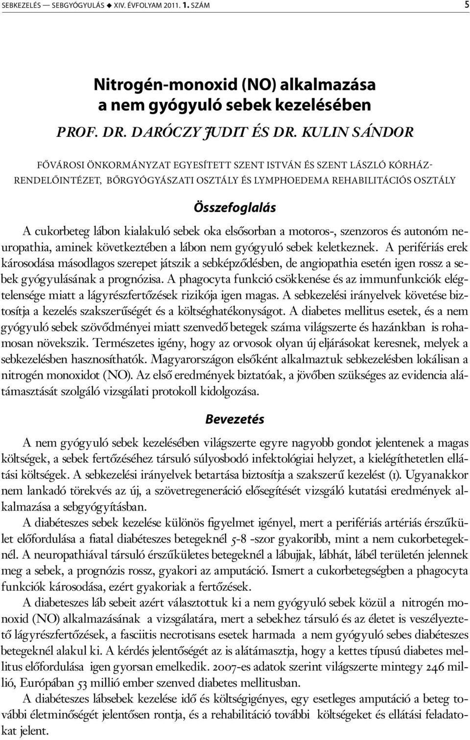 kialakuló sebek oka elsősorban a motoros-, szenzoros és autonóm neuropathia, aminek következtében a lábon nem gyógyuló sebek keletkeznek.