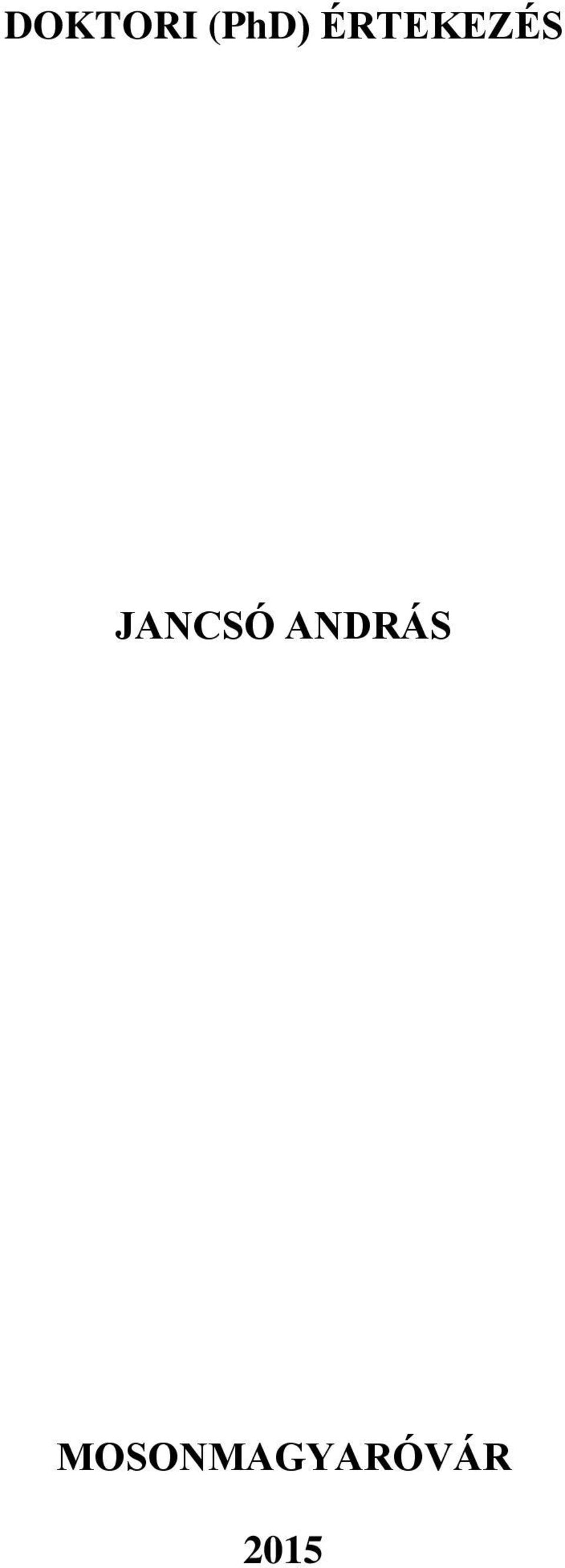 JANCSÓ ANDRÁS