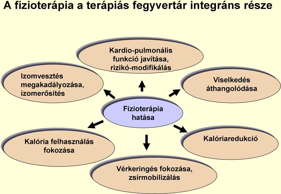 rizikó-modifikálás Fizioterápia hatása Viselkedés áthangolódása