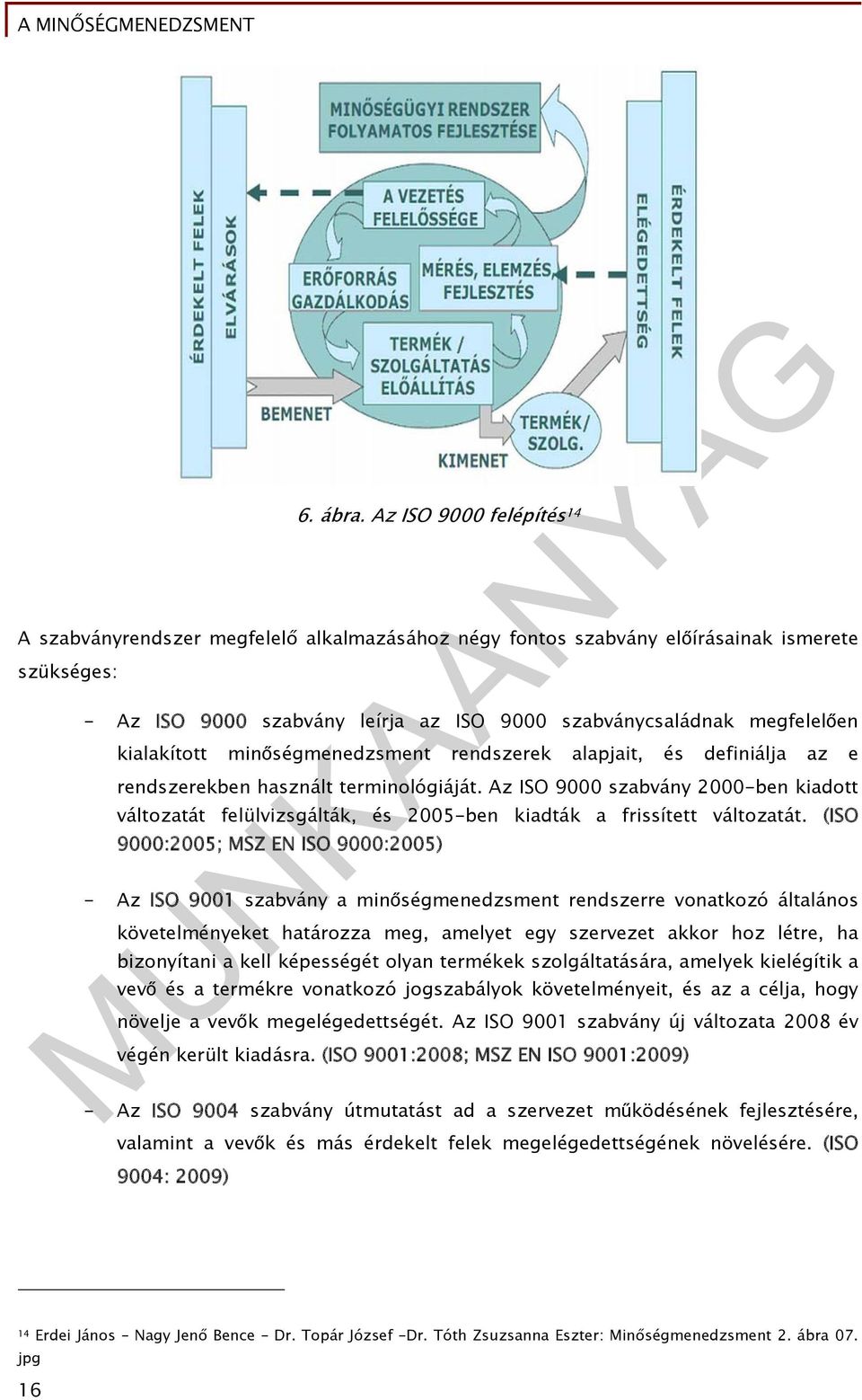 kialakított minőségmenedzsment rendszerek alapjait, és definiálja az e rendszerekben használt terminológiáját.