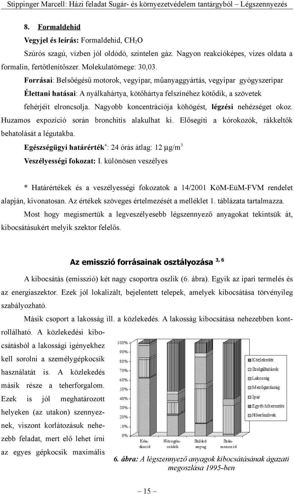 Nagyobb koncentrációja köhögést, légzési nehézséget okoz. Huzamos expozíció során bronchitis alakulhat ki. Elősegíti a kórokozók, rákkeltők behatolását a légutakba.