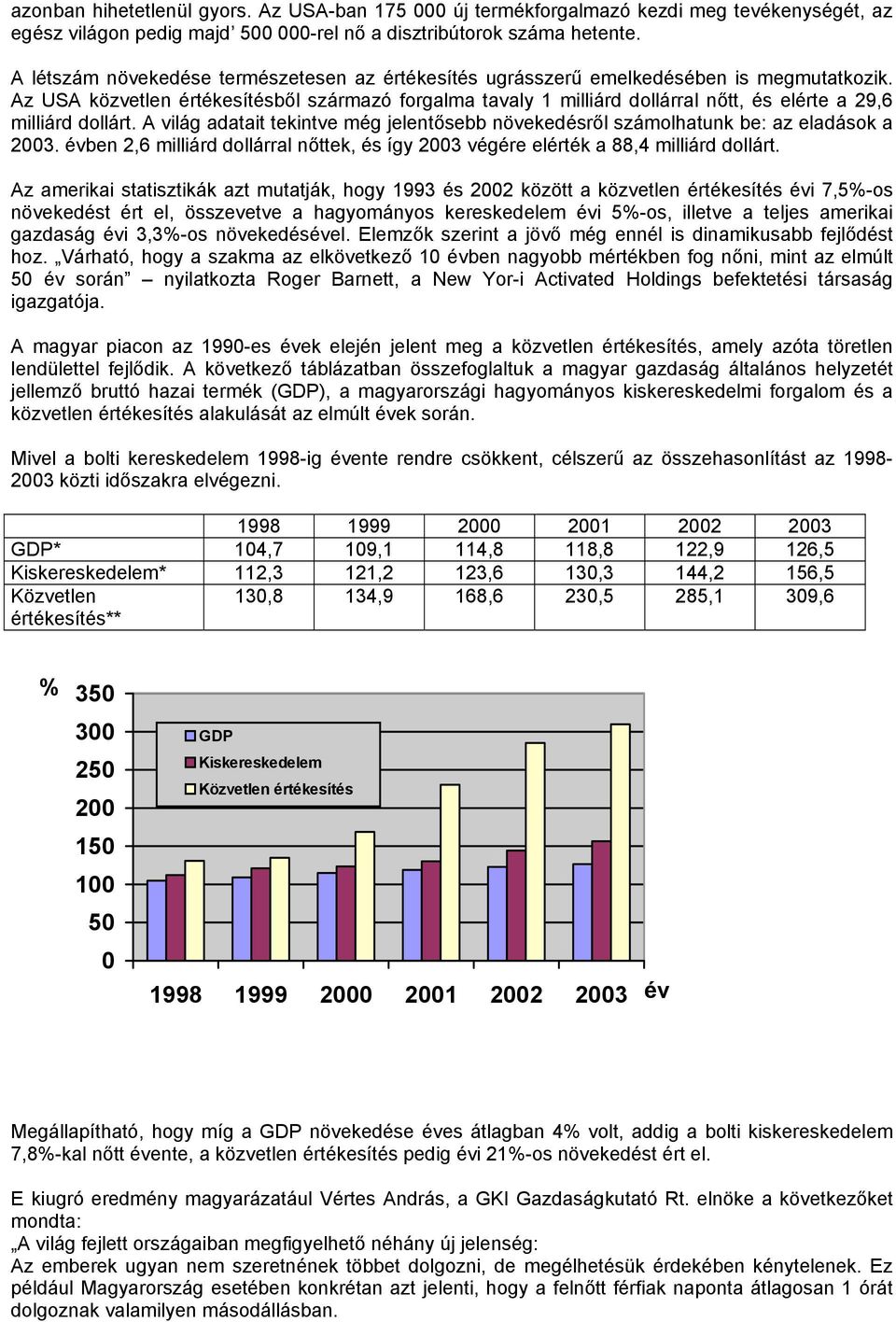 Az USA közvetlen értékesítésből származó forgalma tavaly 1 milliárd dollárral nőtt, és elérte a 29,6 milliárd dollárt.