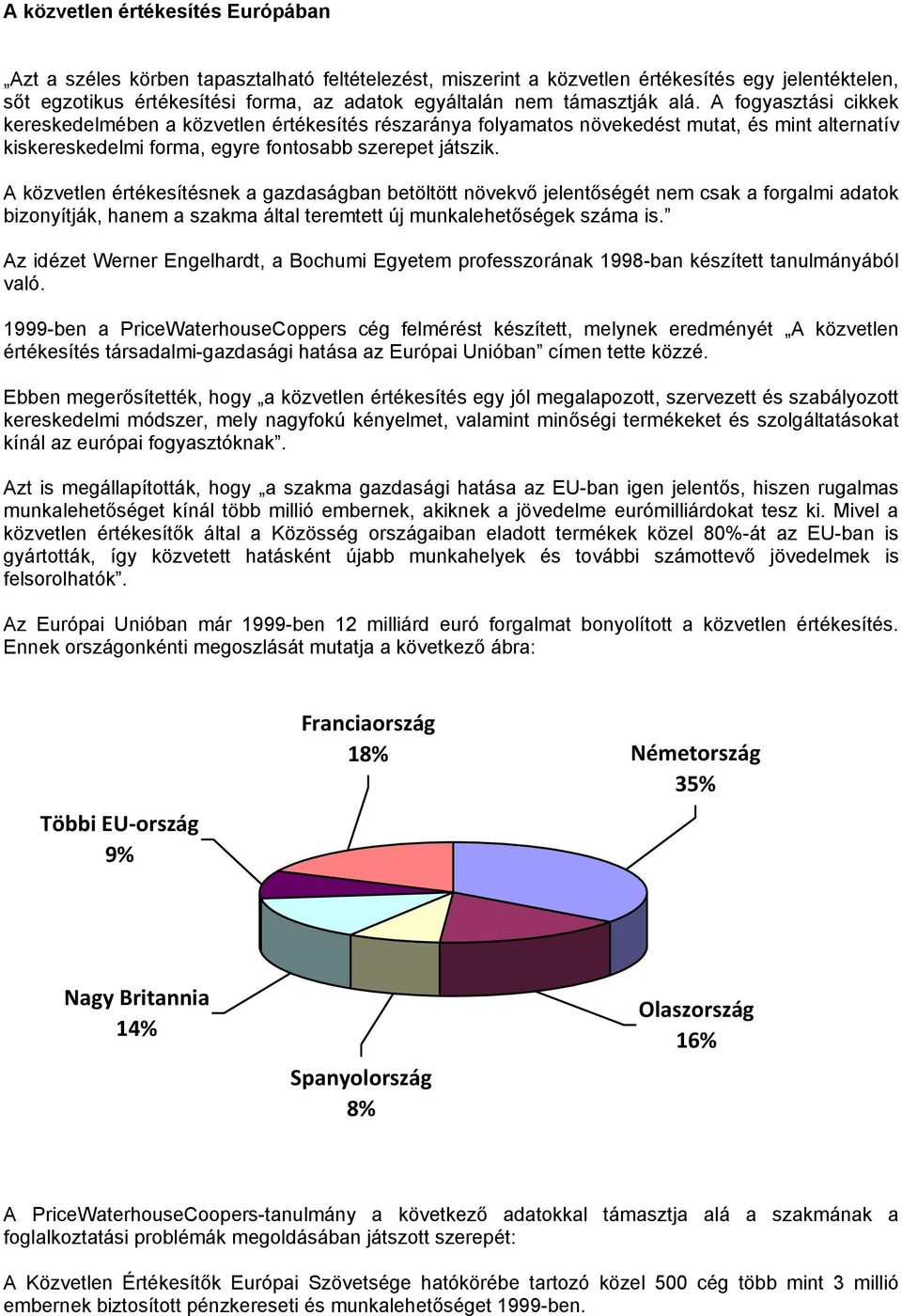 A közvetlen értékesítésnek a gazdaságban betöltött növekvő jelentőségét nem csak a forgalmi adatok bizonyítják, hanem a szakma által teremtett új munkalehetőségek száma is.