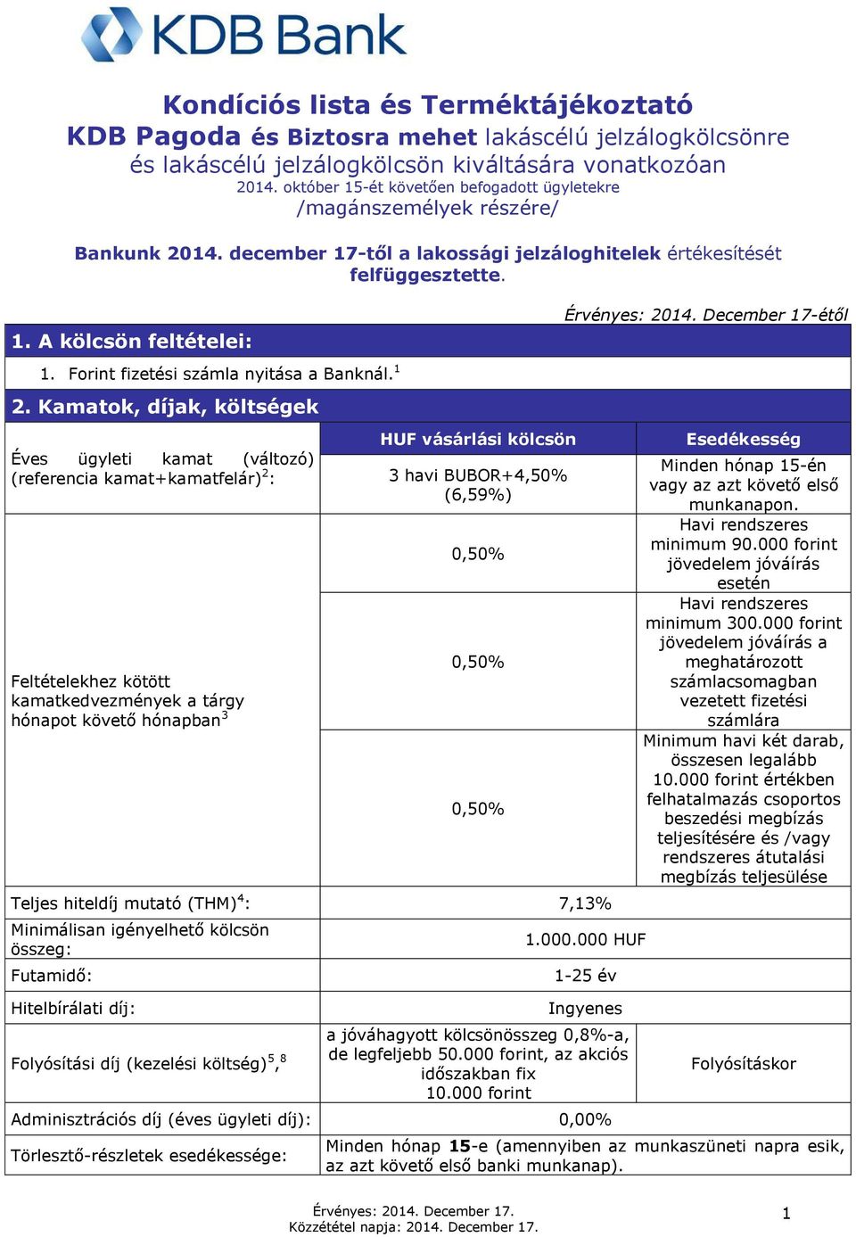 Forint fizetési számla nyitása a Banknál. 1 2.