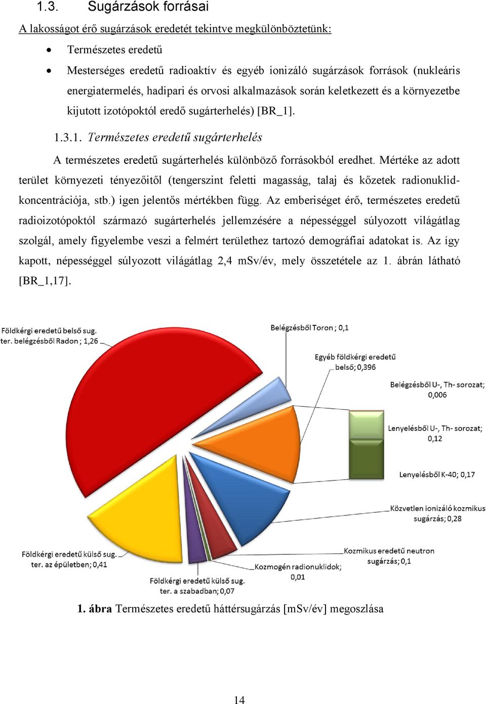 . 1.3.1. Természetes eredetű sugárterhelés A természetes eredetű sugárterhelés különböző forrásokból eredhet.