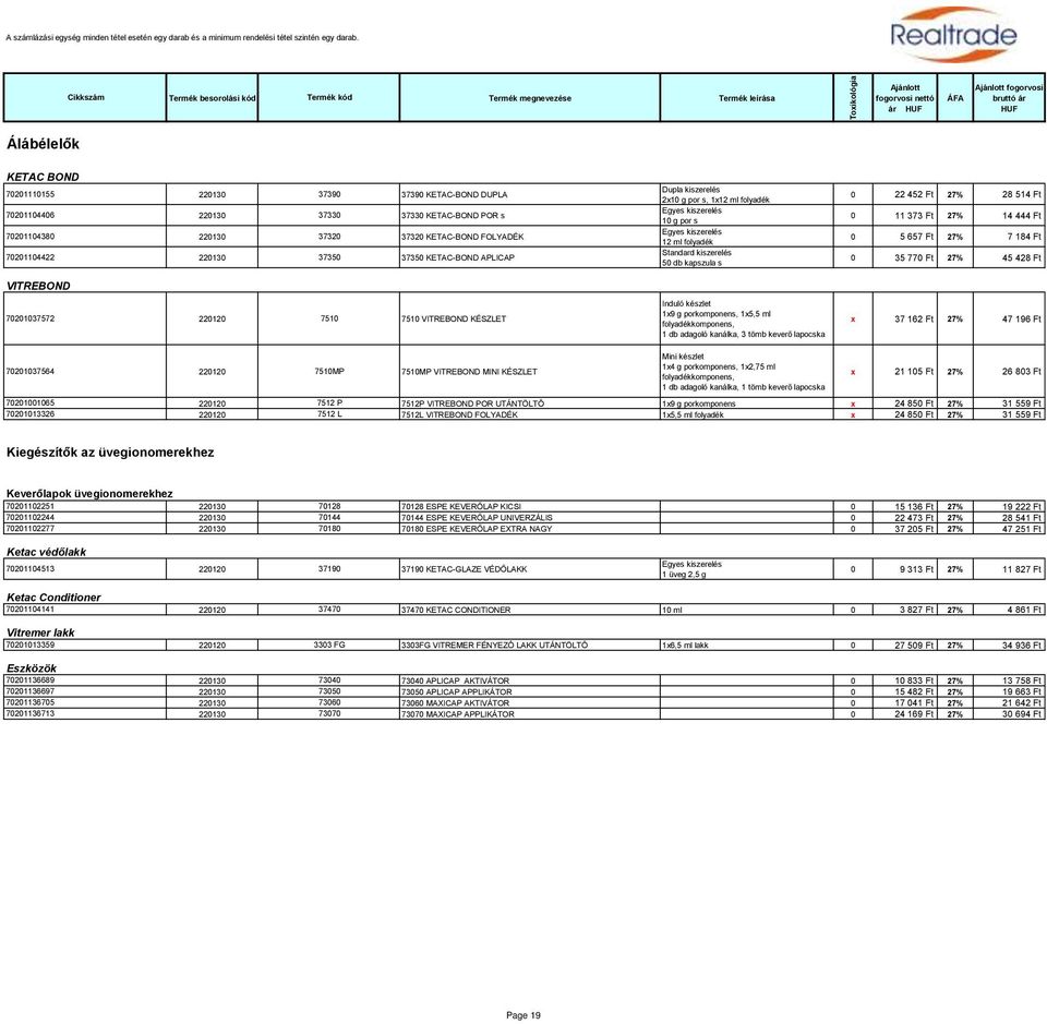 s Induló készlet 1x9 g porkomponens, 1x5,5 ml folyadékkomponens, 1 db adagoló kanálka, 3 tömb keverő lapocska 0 22 452 Ft 27% 28 514 Ft 0 11 373 Ft 27% 14 444 Ft 0 5 657 Ft 27% 7 184 Ft 0 35 770 Ft