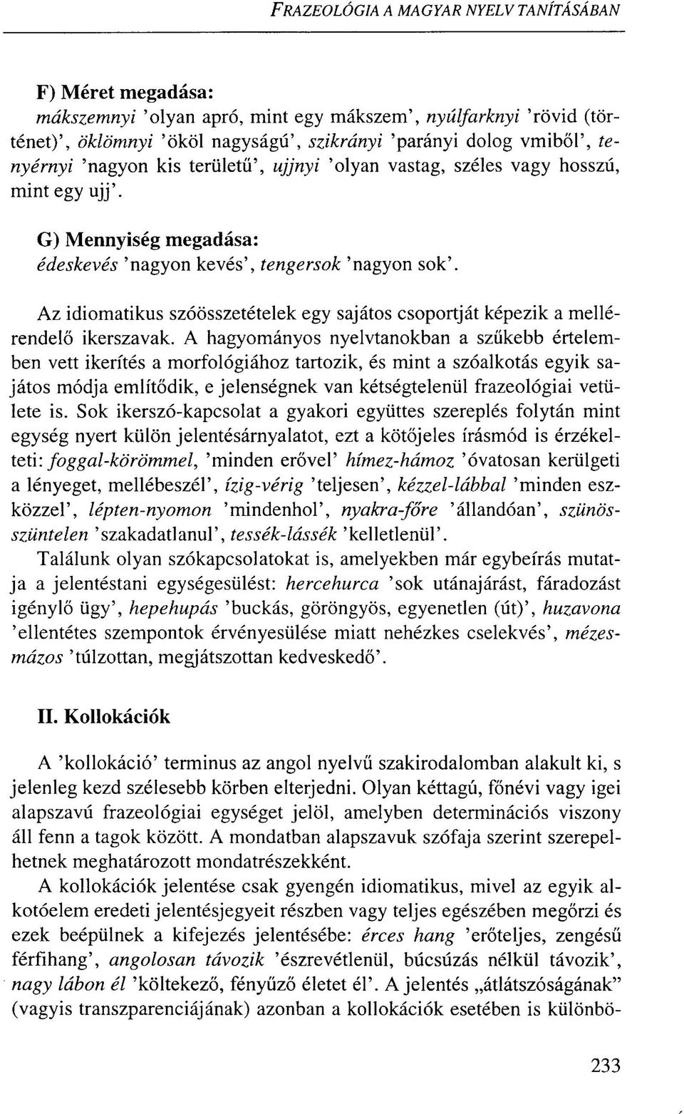 Frazeológia a magyar nyelv tanításában - PDF Ingyenes letöltés
