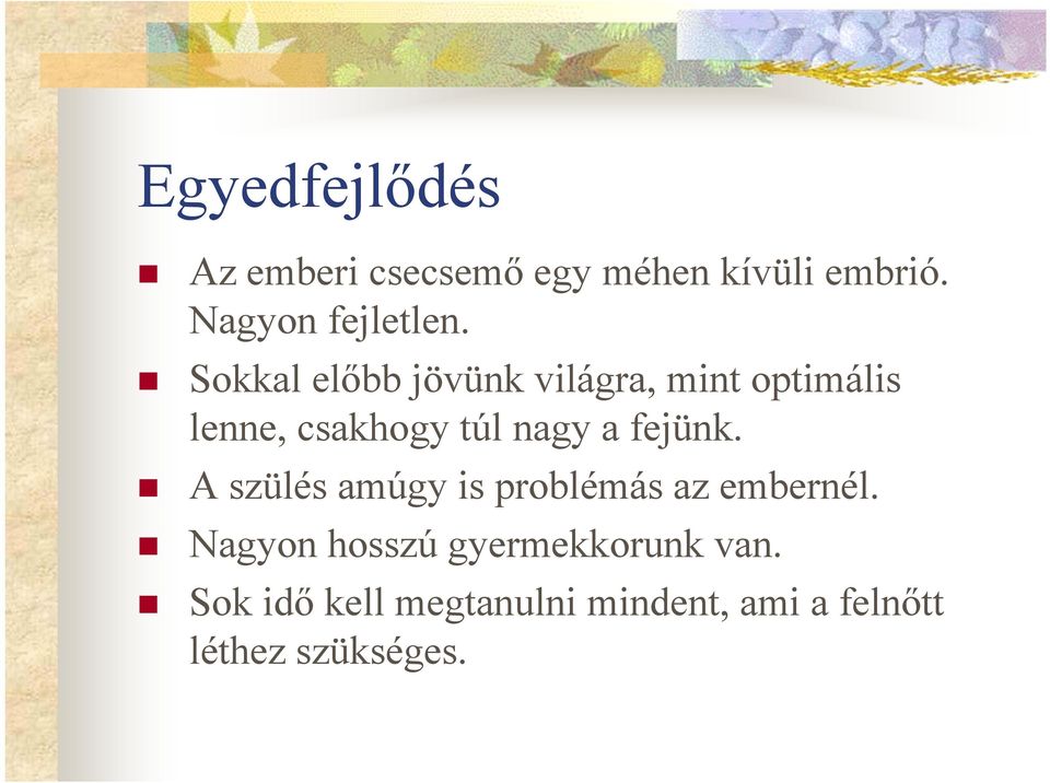 Sokkal előbb jövünk világra, mint optimális lenne, csakhogy túl nagy a