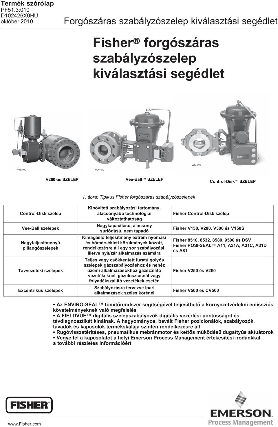 Fisher forgószáras szabályzószelep kiválasztási segédlet - PDF Free Download