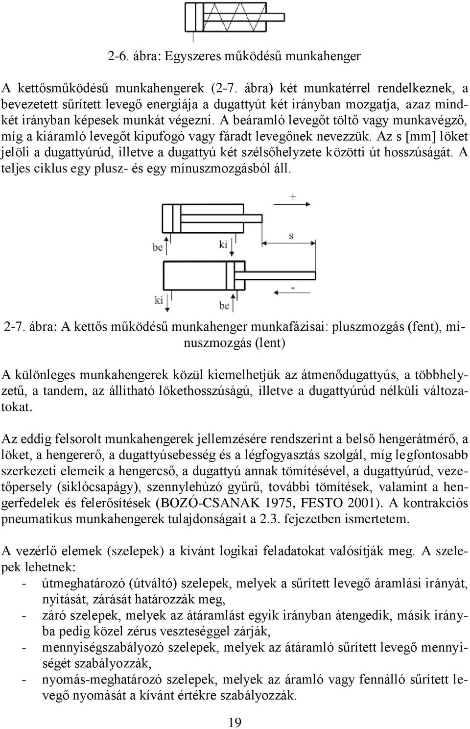 A beáramló levegőt töltő vagy munkavégző, míg a kiáramló levegőt kipufogó vagy fáradt levegőnek nevezzük.