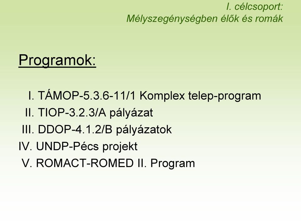 6-11/1 Komplex telep-program II. TIOP-3.2.
