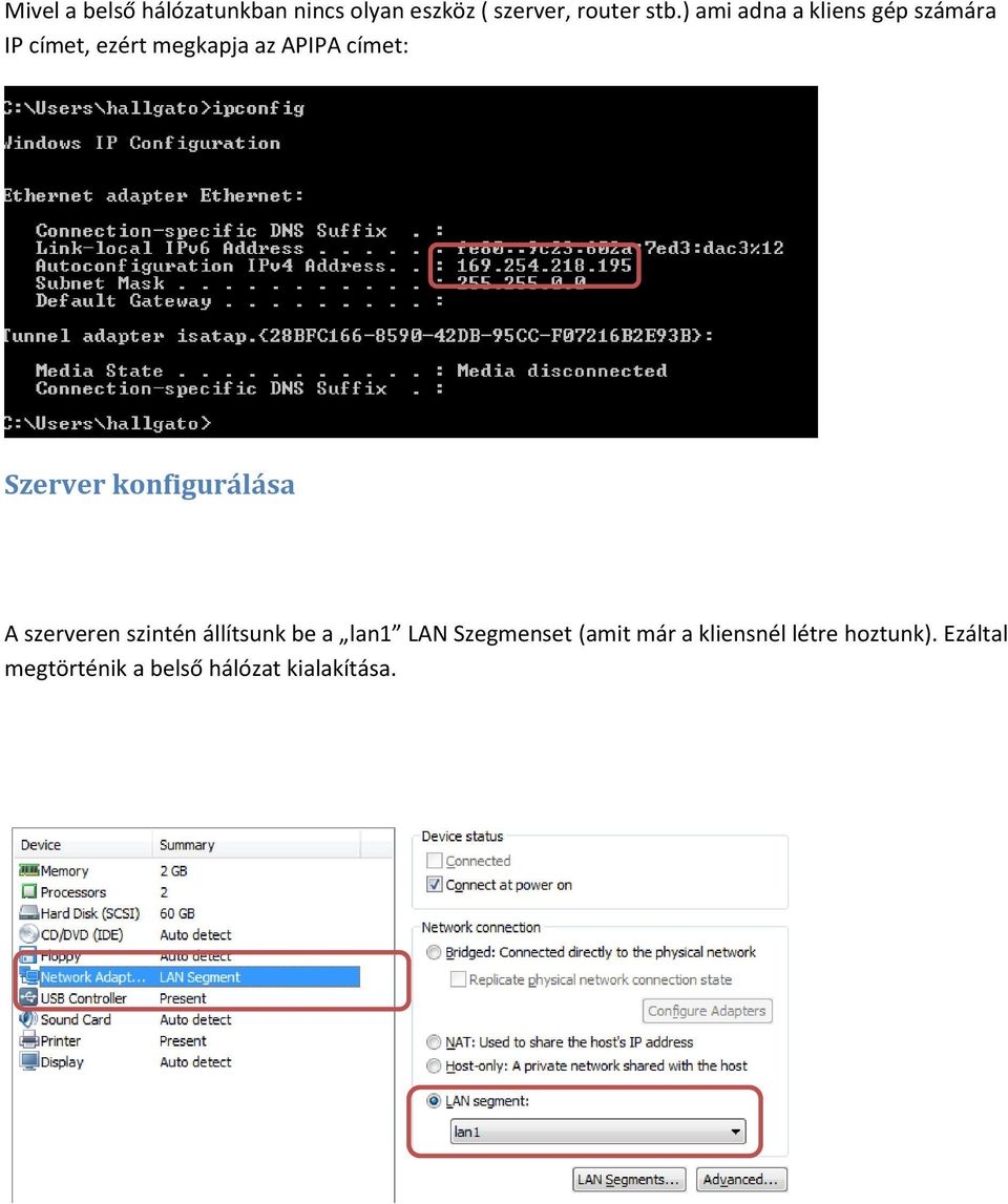 A belső hálózat konfigurálása - PDF Free Download