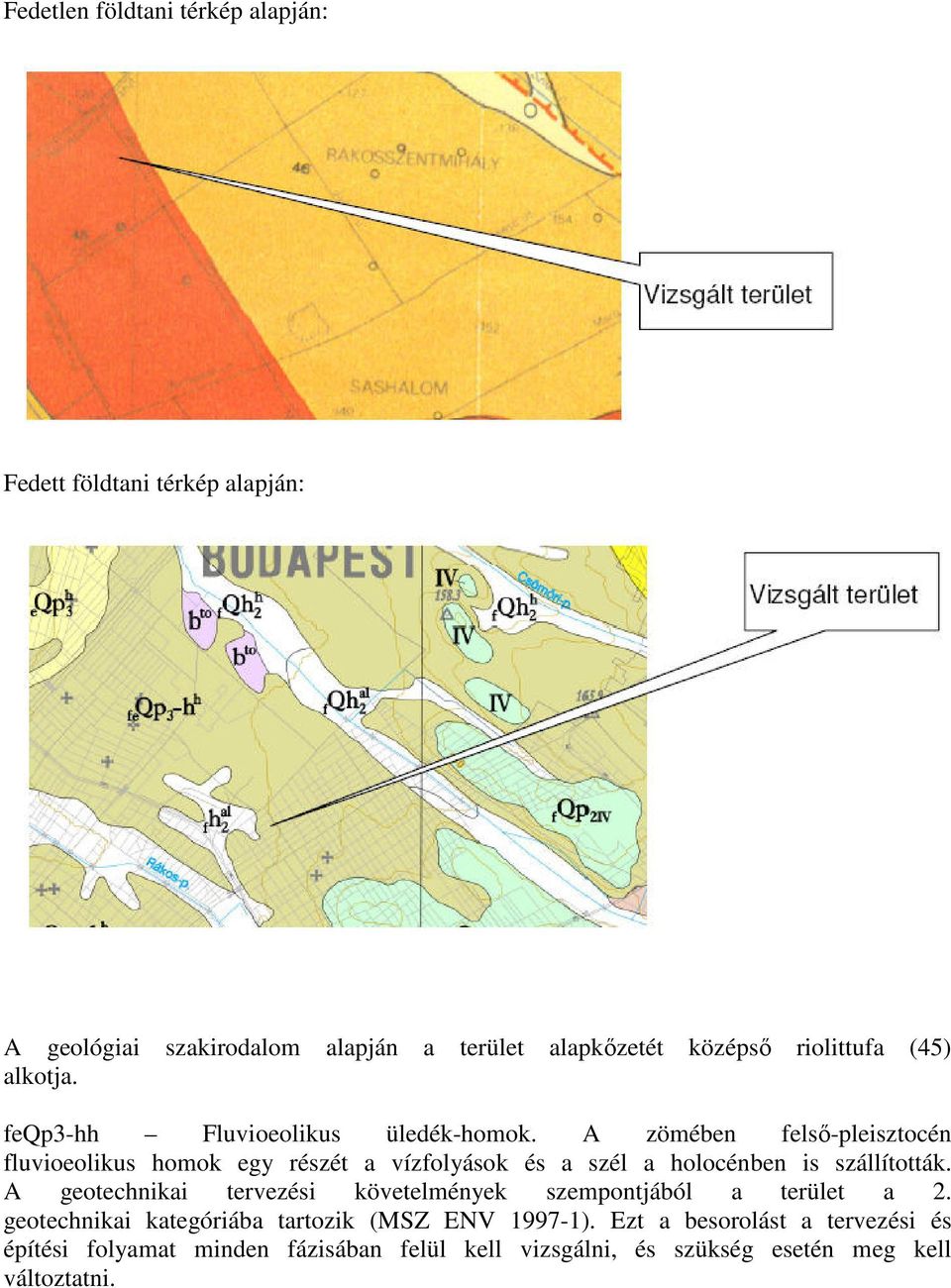 A zömében felsı-pleisztocén fluvioeolikus homok egy részét a vízfolyások és a szél a holocénben is szállították.