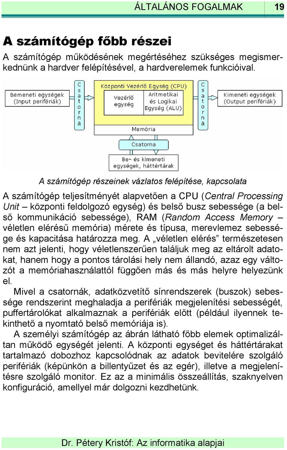 sebessége), RAM (Random Access Memory véletlen elérésű memória) mérete és típusa, merevlemez sebessége és kapacitása határozza meg.